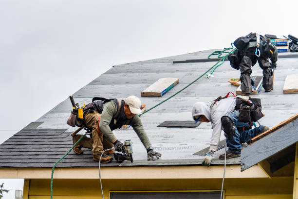 Professional Roofing technician working in Delmont, NJ